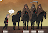 Cartoon: The Fourth Horseman (small) by Tjeerd Royaards tagged war trump bolton usa