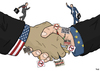 Cartoon: TTIP (small) by Tjeerd Royaards tagged trade,europe,eu,usa,america,free,protest,democracy,business,corporations,profit,economy