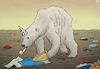 Cartoon: World Wildlife Day (small) by Tjeerd Royaards tagged polar,bear,nature,trash,world,climate,wild,life,ecology,animals