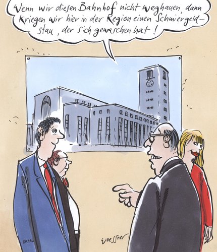 Cartoon: Bahnhof Stuttgart 21 (medium) by woessner tagged stuttgart,21,bahnhof,politik,korruption,bauwirtschaft,bestechung,bürgerbeteiligung,regierung,verdrossenheit,demokrati,stuttgart 21,bahnhof,korruption,bauwirtschaft,bestechung,bürgerbeteiligung,regierung,verdrossenheit,stuttgart,21