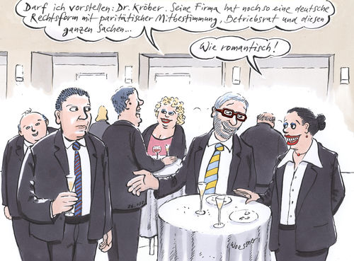 Cartoon: deutsche Rechtsform (medium) by woessner tagged woessner,karikaturen,cartoons,betrieb,management,chefs,ceos,arbeitsplatz,chefetage,wirtschaft,ausland,ausländische,rechtsform,globalisierung,entrechtung,deutsche,paritätische,mitbestimmung,betriebsrat,betriebsverfassungsgesetz,arbeitsrecht,unternehmer,unternehmertum,arbeiter,angestellter,arbeitnehmer,rechte,gewerkschaft,woessner,karikaturen,cartoons,betrieb,management,chefs,ceos,arbeitsplatz,chefetage,wirtschaft,ausland,ausländische,rechtsform,globalisierung,entrechtung,deutsche,paritätische,mitbestimmung,betriebsrat,betriebsverfassungsgesetz,arbeitsrecht,unternehmer,unternehmertum,arbeiter,angestellter,arbeitnehmer,rechte,gewerkschaft