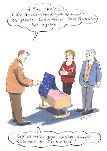 Cartoon: Europa Umweltauflagen (medium) by woessner tagged woessner,karikaturen,cartoons,luft,luftverschmutzung,luftreinhaltung,wasser,wasserverschmutzung,wasserrichtlinie,boden,böden,säugling,umweltbelastung,kleinkind,europa,richtlinien,umwelt,produkt,baby,emissionen,industrie,normen,europäische,union,eu,gesetze,vorschriften,immissionen,industrienorm,din,deutsche,deutschland,woessner,karikaturen,cartoons,luft,luftverschmutzung,luftreinhaltung,wasser,wasserverschmutzung,wasserrichtlinie,boden,böden,säugling,umweltbelastung,kleinkind,europa,richtlinien,umwelt,produkt,baby,emissionen,industrie,normen,europäische,union,eu,gesetze,vorschriften,immissionen,industrienorm,din,deutsche,deutschland