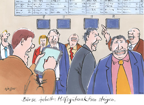 Cartoon: Hilfsgüteraktien (medium) by woessner tagged woessner,karikaturen,cartoons,spekulation,rohstoffe,börsenspekulation,finanzwelt,finanztransaktionen,banken,bankster,macht,geld,spekulanten,spekulieren,finanzspekulation,finanztransaktionssteuer,hilfsgüter,naturkatastrophen,flüchtlinge,kriege,börse,aktien,flüchtlingslager,flucht,fliehen,klima,klimaerwärmung,klimawandel,erderwärmung,umwelt,schadstoffe,luftverschmutzung,militärische,auseinandersetzung,woessner,karikaturen,cartoons,spekulation,rohstoffe,börsenspekulation,finanzwelt,finanztransaktionen,banken,bankster,macht,geld,spekulanten,spekulieren,finanzspekulation,finanztransaktionssteuer,hilfsgüter,naturkatastrophen,flüchtlinge,kriege,börse,aktien,flüchtlingslager,flucht,fliehen,klima,klimaerwärmung,klimawandel,erderwärmung,umwelt,schadstoffe,luftverschmutzung,militärische,auseinandersetzung