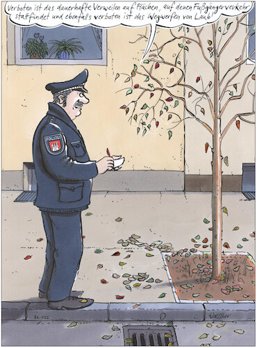 Cartoon: Laubpolizei (medium) by woessner tagged cartoon,karikatur,woessner,strafzettel,strafe,strafvollzug,tatbestand,täterprofil,trottoir,blätter,baum,stadtbaum,stadtgrün,begrünung,natur,städtebau,typisch,deutsch,uniform,laubpolizei,strafverfolgung,ordnungswidrigkeit,herbst,laub,gehweg,fussgänger,knöllchen,rechtsprechung,pedanterie,öffentliche,flächen,städtisch,polzistinnen,polizisten,strafverfolger,bussgeld,cartoon,karikatur,woessner,strafzettel,strafe,strafvollzug,tatbestand,täterprofil,trottoir,blätter,baum,stadtbaum,stadtgrün,begrünung,natur,städtebau,typisch,deutsch,uniform,laubpolizei,strafverfolgung,ordnungswidrigkeit,herbst,laub,gehweg,fussgänger,knöllchen,rechtsprechung,pedanterie,öffentliche,flächen,städtisch,polzistinnen,polizisten,strafverfolger,bussgeld