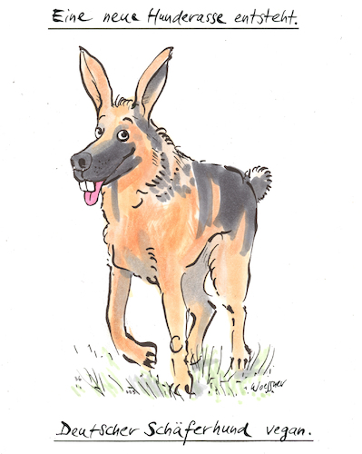 veganer Schäferhund