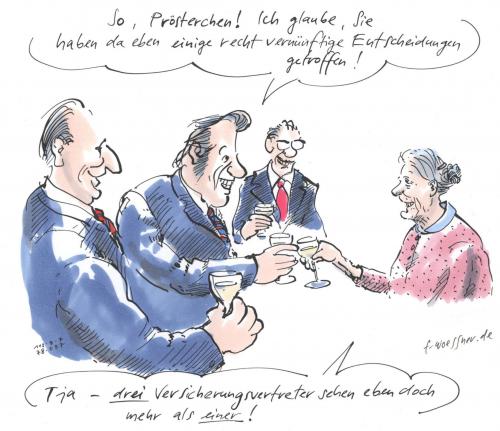 Cartoon: versicherungsvertreter (medium) by woessner tagged versicherung,webung,alter,vertrauen,kommuniukation,,versicherung,generation,generationen,alter,vertrauen,kommunikation,betrug,oma,senioren,versicherungsvertreter,versicherungen,lebensversicherung,hausratversicherung,haftpflichtversicherung,berufsunfähigeitsversicherung,pflegeversicherung,pflege,sterbeversicherung,private altersvorsorge,riesterrente,rente,versicherungskonzerne,versicherungswesen,überversicherung,vollversicherung,versichert,security,insurance company,klinkenputzer,vertreter,haustür,agent,makler,vertretung,agentur,versicherungsschein,versicherungsvertrag,vertrag,private,altersvorsorge,insurance,company,rentner,alt,ältere,altersgeld,altersteilzeit,altersversorgung,großeltern,opa,lebensabend,lebensabschnitt,private altersversorgung,rente gehen,rentenempfänger,rentenversicherung,rentnerin,vorsorge,ruhestand,gehen