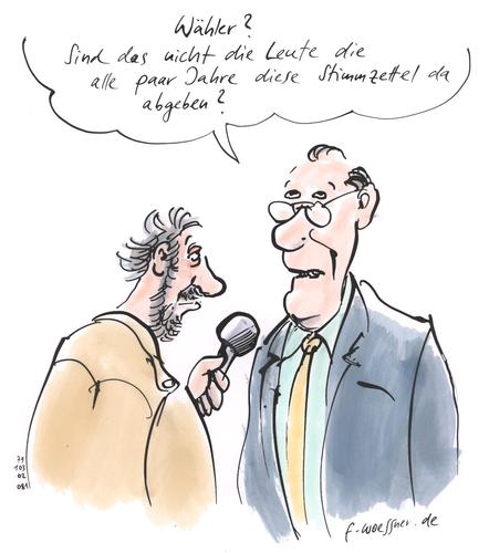 Cartoon: wähler (medium) by woessner tagged wahl,stimmzettel,demokratie,politik,ignoranz,arroganz,macht,wahl,wahlen,stimmzettel,abstimmen,wähler,interview,demokratie,politik,ignoranz,arroganz,macht