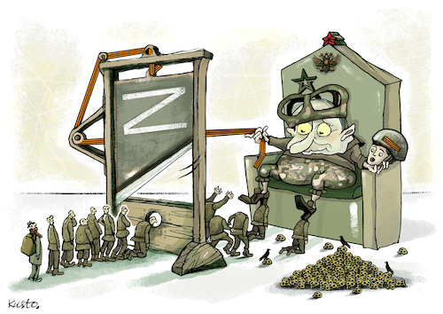 Cartoon: Zombie (medium) by kusto tagged war,russia,ukraine,propaganda,zombie,putin,war,russia,ukraine,propaganda,zombie,putin
