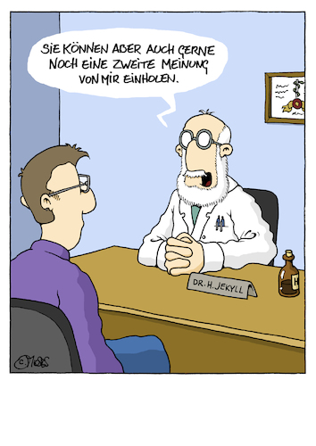 Cartoon: Zweite Meinung (medium) by MosesCartoons tagged arzt,doktor,meinung,diagnose,krank,krankheit