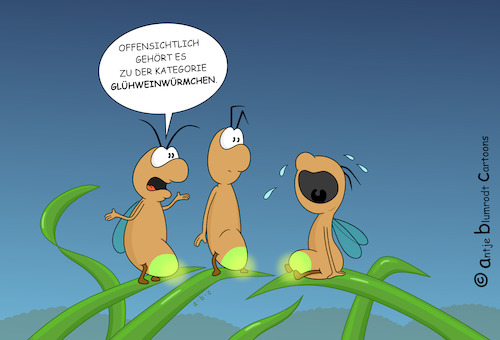 Cartoon: Glühwürmchen (medium) by a-b-c tagged glühwurm,glühwein,weinen,heulen,traurig,natur,insekten,wurm,leuchten,licht,leuchtkäfer,käfer,dunkelheit,glühwurm,glühwein,weinen,heulen,traurig,natur,insekten,wurm,leuchten,licht,leuchtkäfer,käfer,dunkelheit