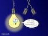 Cartoon: Durchgebrannt (small) by a-b-c tagged abc,glühbirne,licht,lampe,strom,verbrauch,elektrizität,energie,led,kosten,tarif,freundschaft,ehe,trennung,schmerz,seitensprung,einsamkeit,scheidung