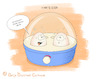 Cartoon: Harte Eier (small) by a-b-c tagged ei,eier,hitze,eierkocher,sauna,hart