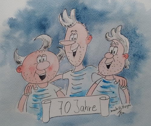 Cartoon: 70 Jahre Digedags (medium) by Bubi007 tagged mosaik