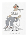 Cartoon: Gag muss sitzen! (small) by Til Mette tagged sitzen,humor,rollstuhl,behindert
