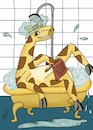 Cartoon: Badetag (small) by Ah-kreativ tagged tier,badewanne,giraffe