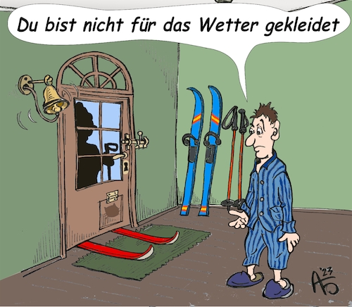 Cartoon: Einladung zum Spaziergang (medium) by Back tagged wetter,weather,climatechange,klimawandel,sommer,summer,heat,hitze,urlaub