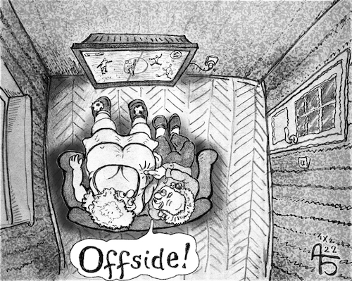 Cartoon: Offside (medium) by Back tagged offside,soccer,abseits,fußball,qatar