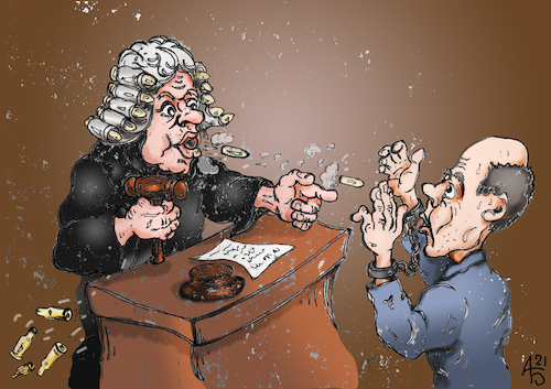 Cartoon: Urteil (medium) by Back tagged sentence,verdict,conviction,judgment,penalty,sentencing,judgement,punishment,decision,ruling,condemnation,doom,court,trial,tribunal,judge,lawsuit,justice,courthouse,gericht,gerichtshof,prozeß,prozess,verhandlung,jury,berufungsgericht,verfahren,richter,gerichtsverfahren,urteil,strafe,verurteilung,strafmaß,satz,richterspruch,urteilsspruch,entscheidung,ausspruch,strafurteil,spruch