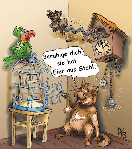 Cartoon: Vogelliebe (medium) by Back tagged liebe,love,dream,träume,realität