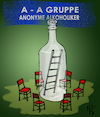 Cartoon: AA (small) by Back tagged sucht,rehabilitation,aa,alkohol,alkoholiker,trunksucht,sauferei,alkoholismus,trinken