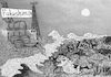 Cartoon: Fukushima-Gewässer (small) by Back tagged fukushima,kernkraftwerk,ökologie,ozean,protest,japan,reaktorunfall