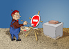 Cartoon: Ziegel (small) by Back tagged künstler,art,kunst