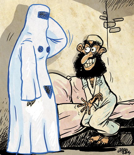 Cartoon: Islam Sex (medium) by JARO tagged nosex,man,woman,islam