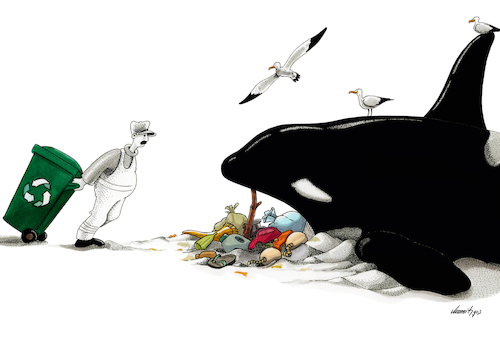 Cartoon: recycle (medium) by hamitgis tagged recycle