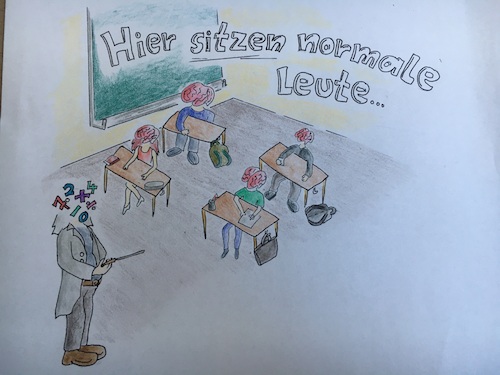 Cartoon: Hier sitzen normale Leute (medium) by Moonzt3r tagged math2022