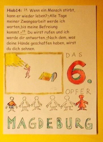 Cartoon: MAGDEBURG das 6 Mordopfer (medium) by skätschup tagged hoffnung,mord,totschlag,terror,wahnsinn