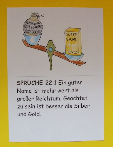 Cartoon: SPRÜCHE PROVERBS King Salomon (medium) by skätschup tagged bibel,gott,wahrheit,name,money,gold,silver,silber,werte,ehrlich,korrekt,zuverlässig