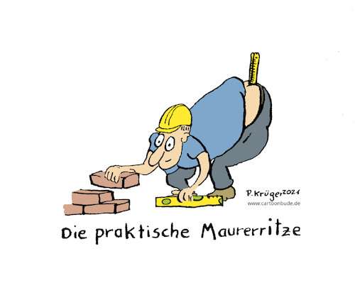 Cartoon: Maurerritze (medium) by Wackelpeter tagged maurer,handwerker