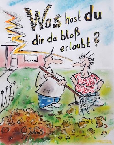 Cartoon: Erlauben (medium) by TomPauLeser tagged laub,blätter,herbst,erlauben,laubkratzer,garten,gartenlaub,kompost