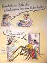 Cartoon: Die Wäschespinne (small) by TomPauLeser tagged wäschespinne,spinne,keller,wäschekorb,schreck,phobie,spinnenphobie