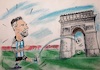 Cartoon: Lionel Messi (small) by TomPauL tagged argentinien,wm,lionel,messi,weltmeister,arctriump,frankreich,paris,katar,ball,dubai,tompaul,thomas,leser,karikatur,cartoon