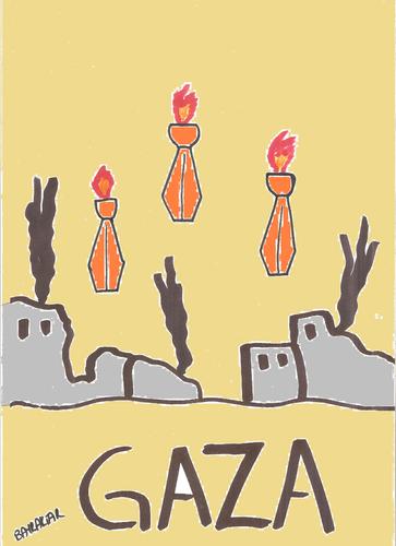 Cartoon: gaza (medium) by Seydi Ahmet BAYRAKTAR tagged gaza