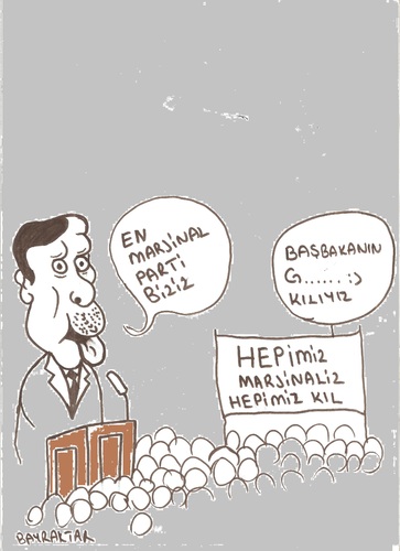 Cartoon: marginal bristle party (medium) by Seydi Ahmet BAYRAKTAR tagged marginal,bristle,party