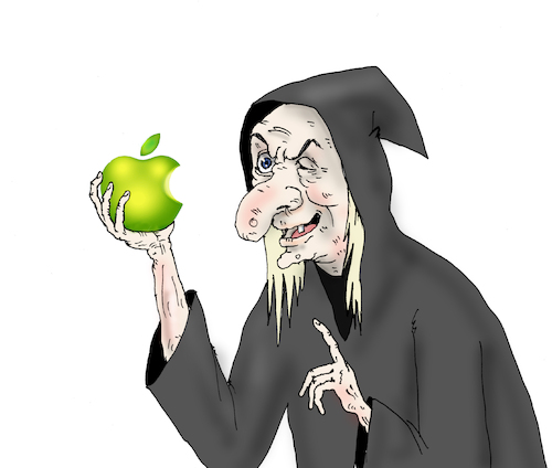 Cartoon: apple (medium) by Tarasenko  Valeri tagged apple,brand,poison,internet