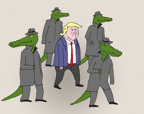 Cartoon: convoy (medium) by Tarasenko  Valeri tagged convoy,trump,america,crocodile