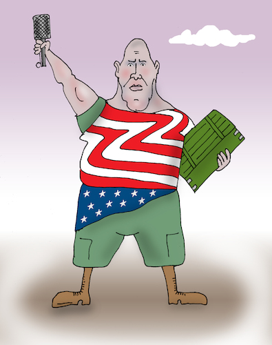 Cartoon: Dwayne Johnson (medium) by Tarasenko  Valeri tagged money,image,us,army