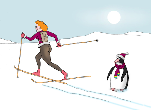 Cartoon: frost (medium) by Tarasenko  Valeri tagged frost,ski,snow,penguin