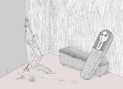 Cartoon: mummy (medium) by Tarasenko  Valeri tagged mummy,repair,pyramid