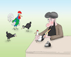 Cartoon: east (small) by Tarasenko  Valeri tagged east,chicken,black,paint