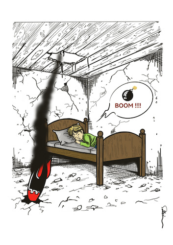 Cartoon: Children in war (medium) by sally cartoonist tagged children,in,war