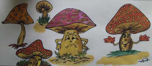 Cartoon: Mushroom (medium) by sally cartoonist tagged mushroom