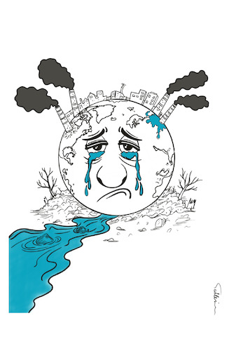 Cartoon: pollution (medium) by sally cartoonist tagged pollution