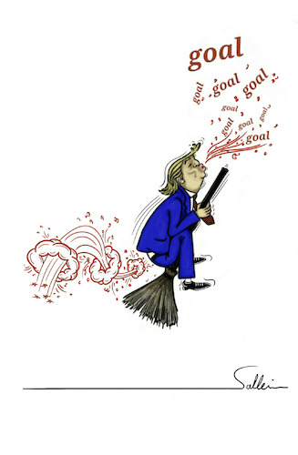 Cartoon: Trumps goal (medium) by sally cartoonist tagged trumps,goal