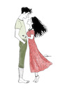 Cartoon: Deep Love (small) by sally cartoonist tagged love,adam,eve,divorce,friendship,loneliness,marriage,relationship,wedding,chance,family,cartoon,caricature