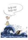Cartoon: Migrant News (small) by sally cartoonist tagged news,migrant,sea,help,aid,international,immigration,magazines,newspapers,cartoons,caricature