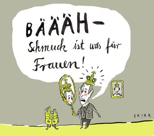 Cartoon: Ein Prinz vor der Krönung (medium) by ALIS BRINK tagged princecharles,könig,krönung